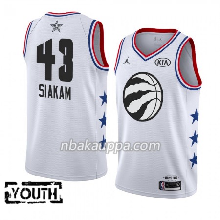 Toronto Raptors Pascal Siakam 43 2019 Kaikki tähti Jordan Brand Valkoinen Pelipaidat Swingman - Lasten